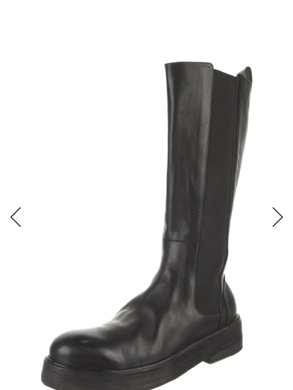 Marsell Black Leather Knee-High Boots
